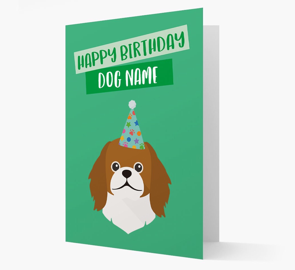 Personalised 'Happy Birthday {dogsName}' Card with {breedCommonName} Icon