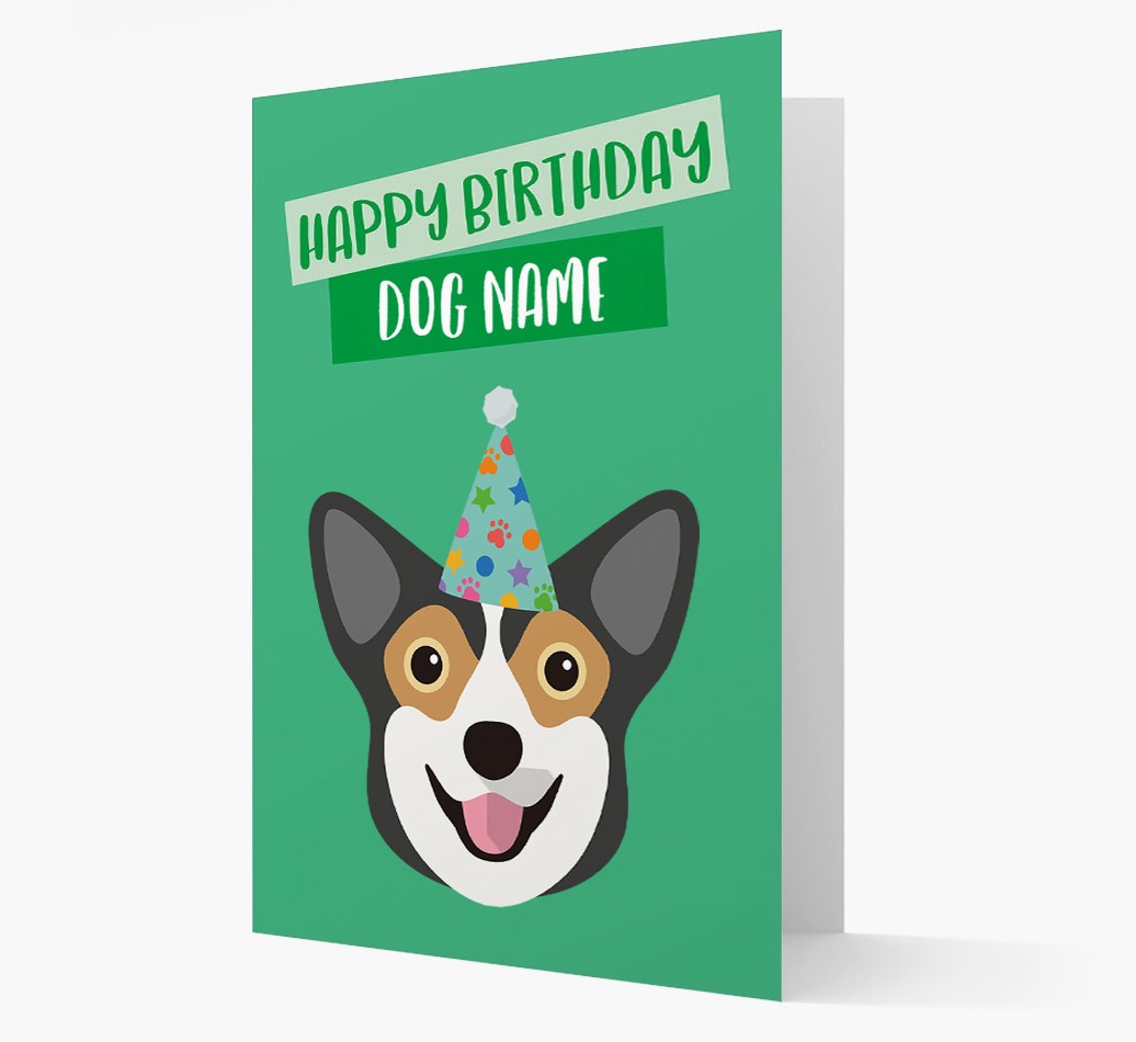 Personalized 'Happy Birthday {dogsName}' Card with {breedCommonName} Icon