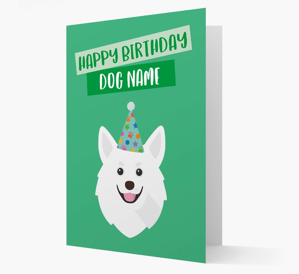 Personalised 'Happy Birthday {dogsName}' Card with {breedCommonName} Icon