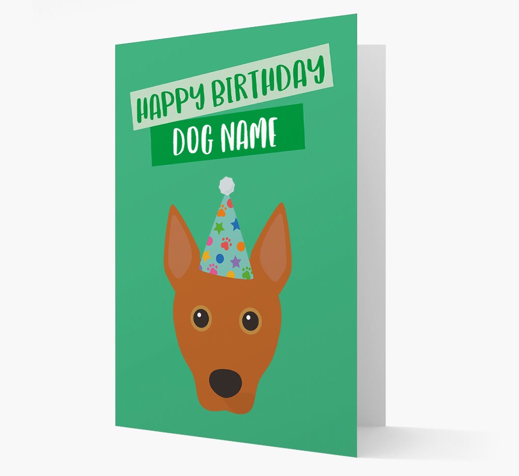 Personalised 'Happy Birthday {dogsName}' Card with {breedCommonName} Icon