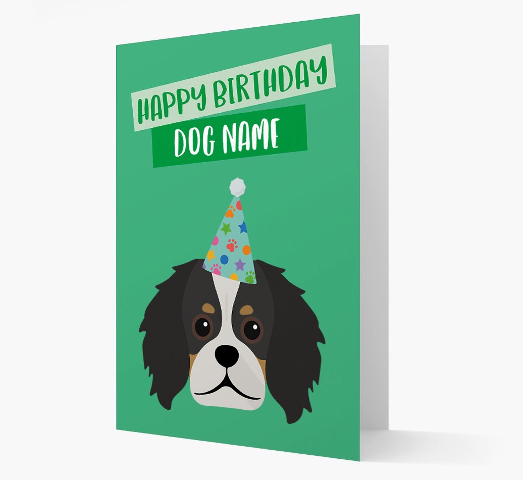Personalised 'Happy Birthday {dogsName}' Card with {breedCommonName} Icon