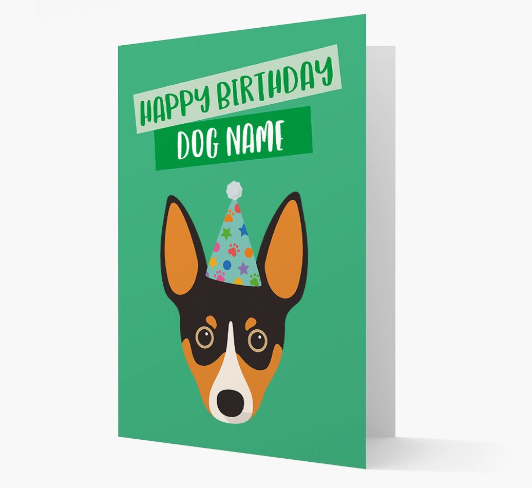 Personalised 'Happy Birthday {dogsName}' Card with {breedCommonName} Icon