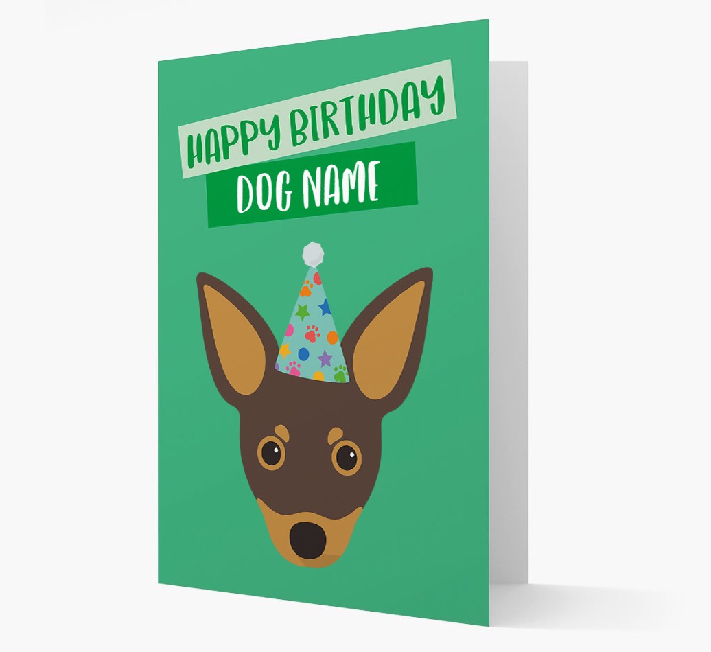 Personalised 'Happy Birthday {dogsName}' Card with {breedCommonName} Icon