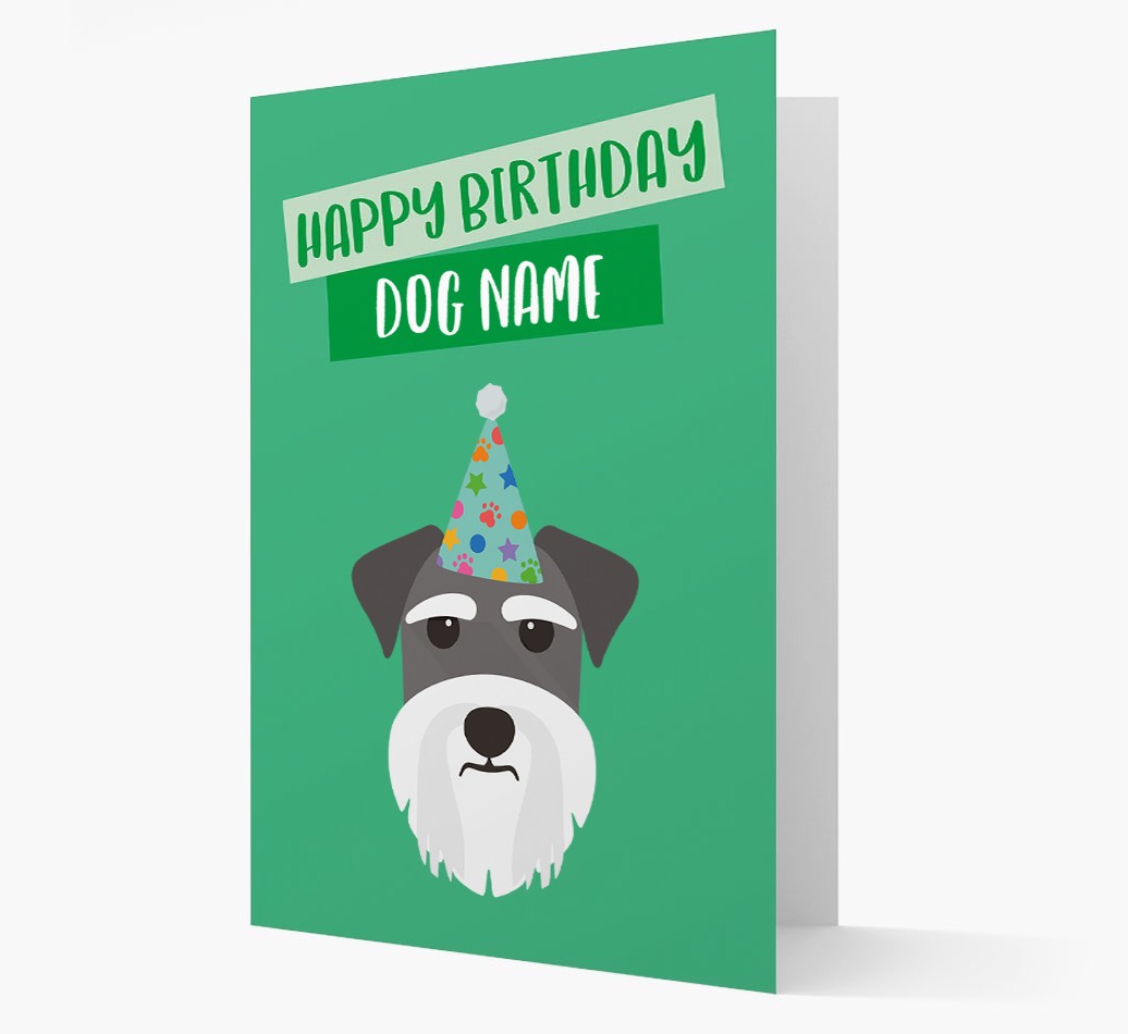 Personalised 'Happy Birthday {dogsName}' Card with {breedCommonName} Icon