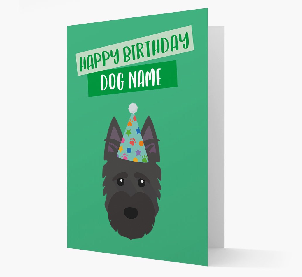 Personalised 'Happy Birthday {dogsName}' Card with {breedCommonName} Icon
