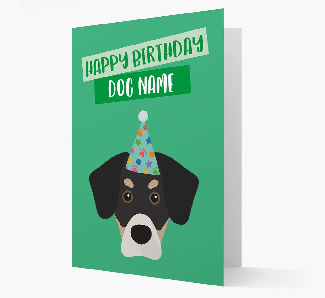 Personalised 'Happy Birthday {dogsName}' Card with {breedCommonName} Icon