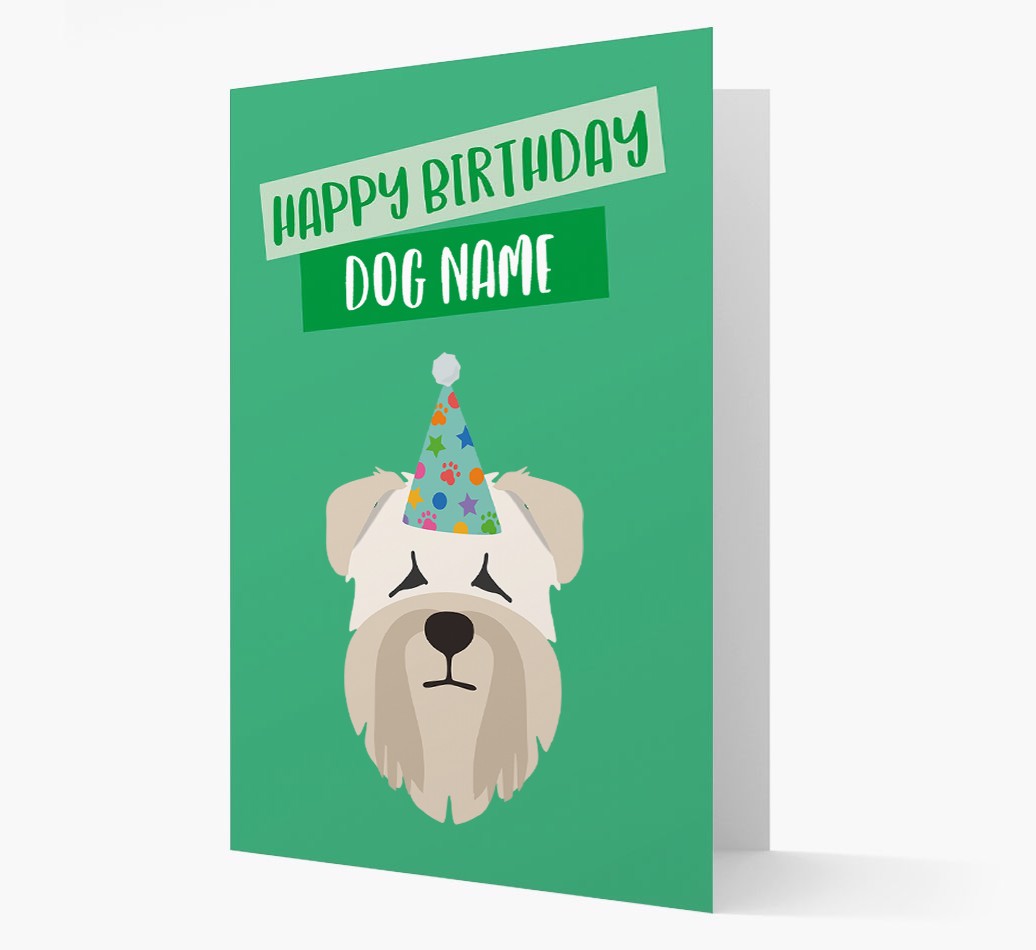 Personalised 'Happy Birthday {dogsName}' Card with {breedCommonName} Icon