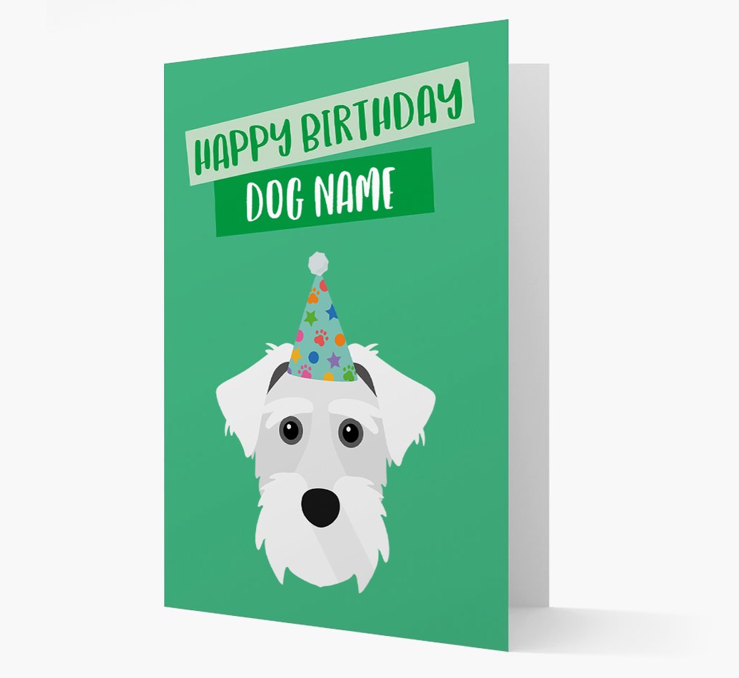 Personalised 'Happy Birthday {dogsName}' Card with {breedCommonName} Icon
