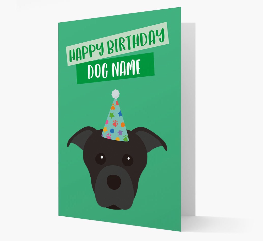 Personalised 'Happy Birthday {dogsName}' Card with {breedCommonName} Icon