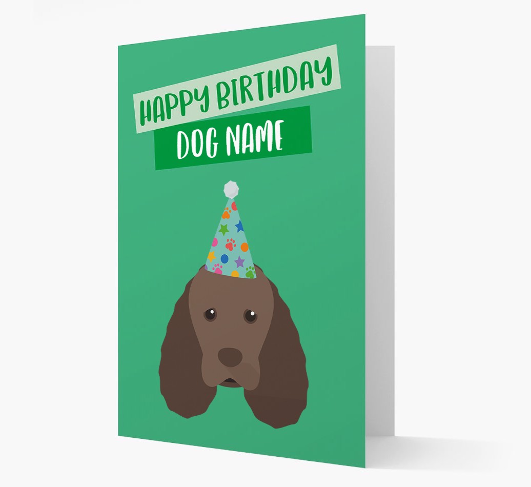 Personalised 'Happy Birthday {dogsName}' Card with {breedCommonName} Icon