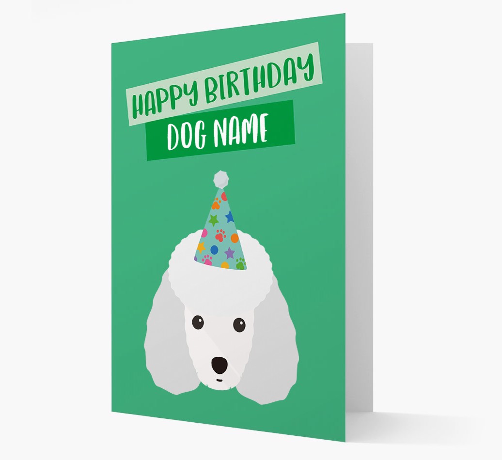 Personalised 'Happy Birthday {dogsName}' Card with {breedCommonName} Icon