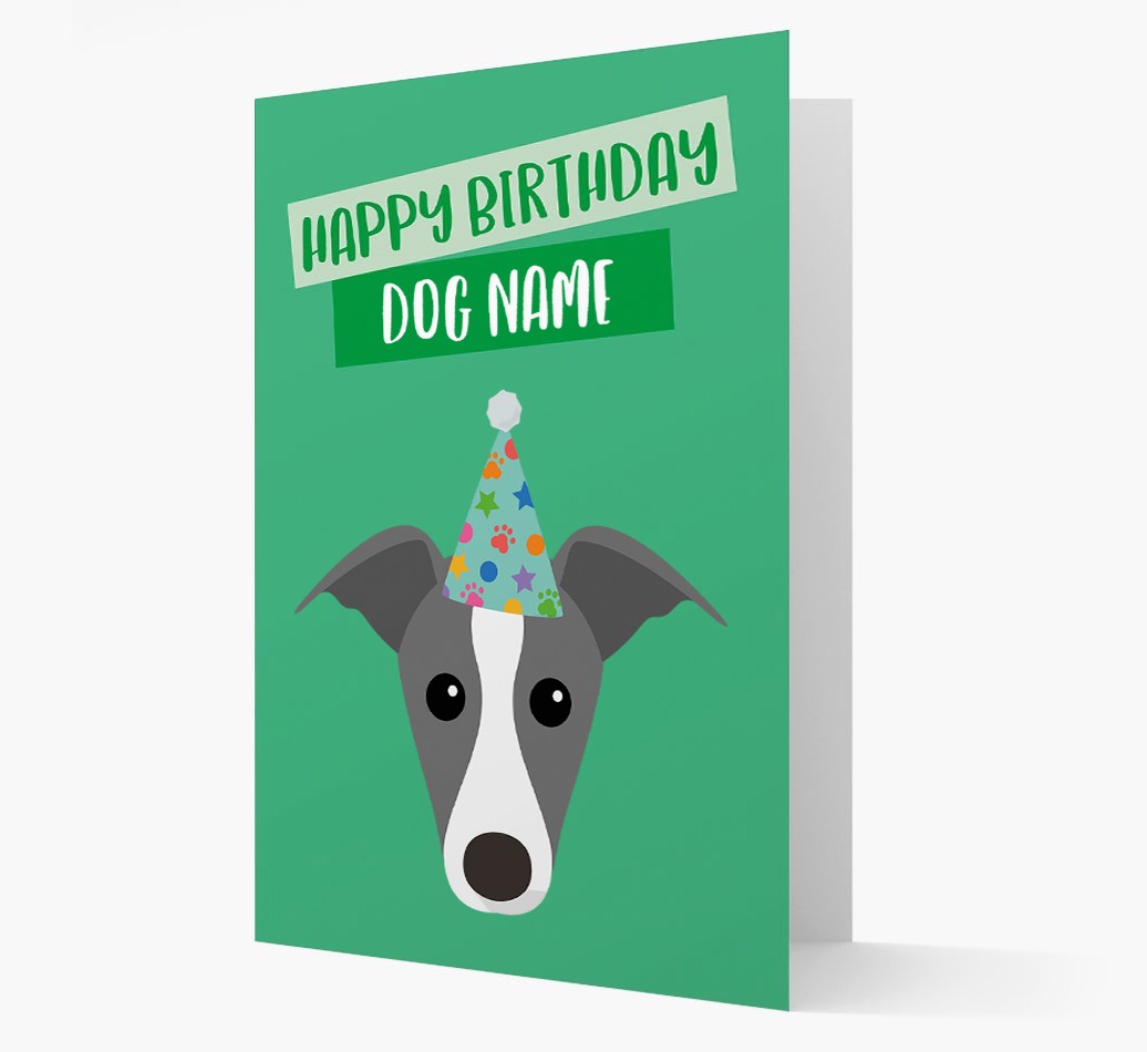 Personalised 'Happy Birthday {dogsName}' Card with {breedCommonName} Icon