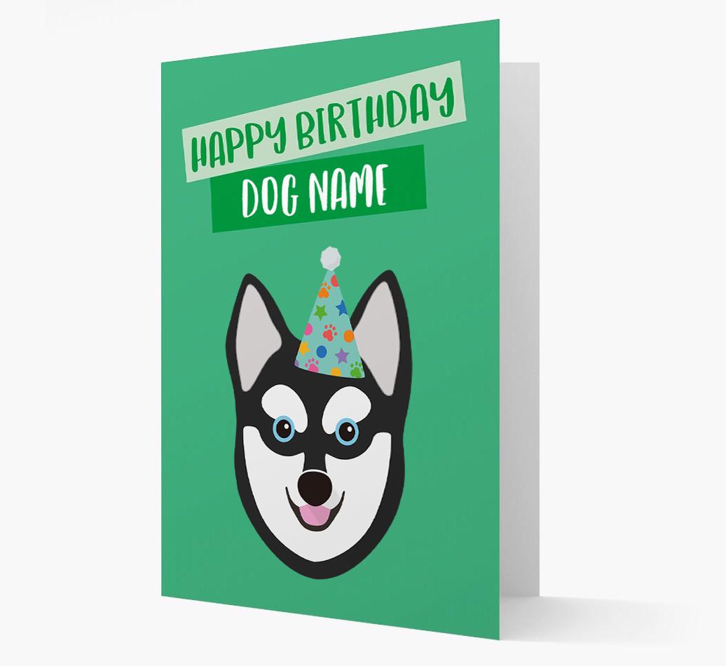 Personalized 'Happy Birthday {dogsName}' Card with {breedCommonName} Icon