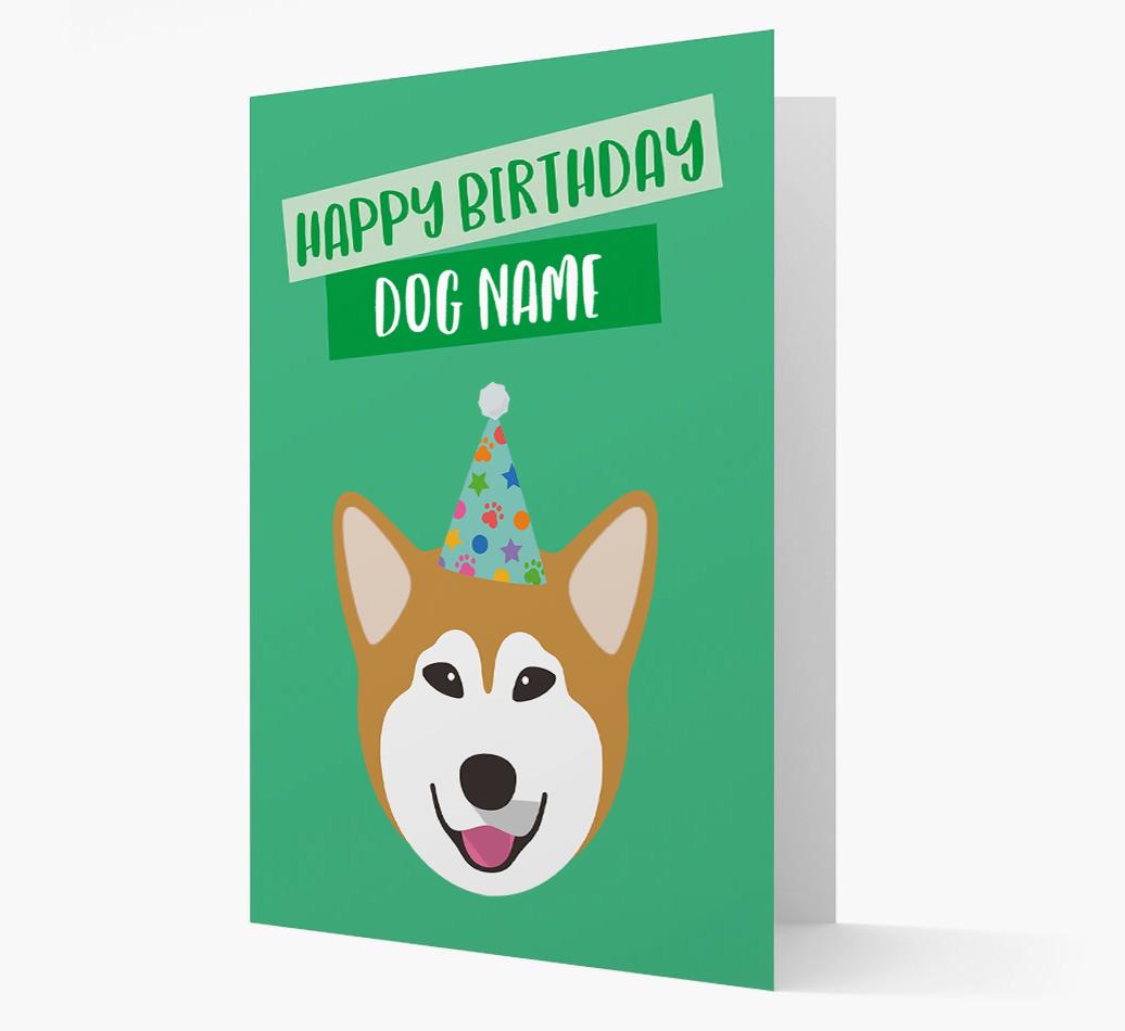 Personalized 'Happy Birthday {dogsName}' Card with {breedCommonName} Icon
