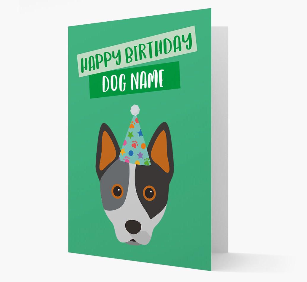 Personalized 'Happy Birthday {dogsName}' Card with {breedCommonName} Icon