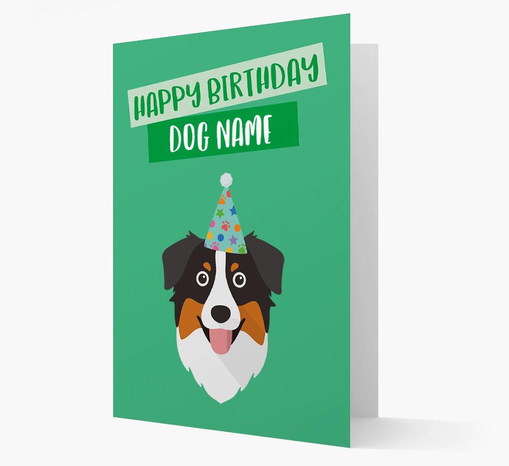 Personalized 'Happy Birthday {dogsName}' Card with {breedCommonName} Icon