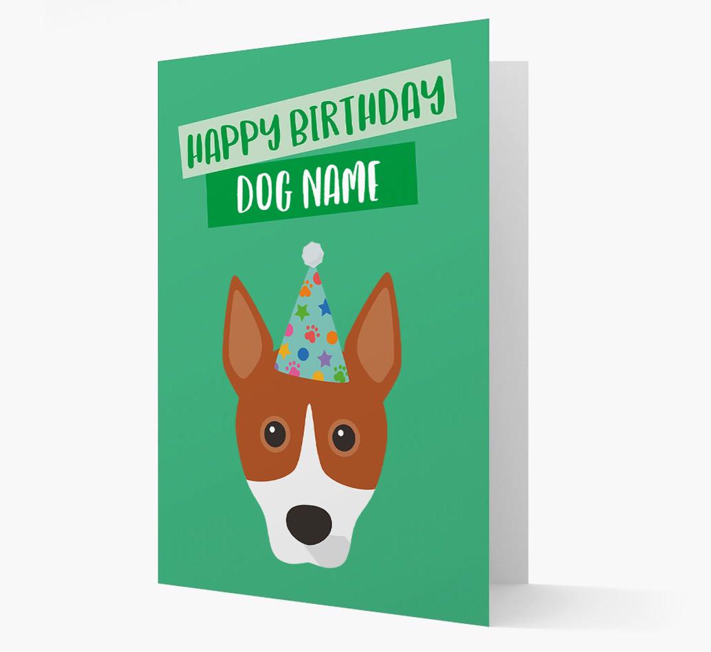 Personalized 'Happy Birthday {dogsName}' Card with {breedCommonName} Icon