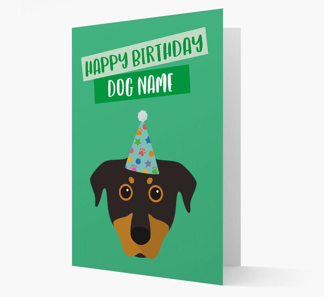 Personalized 'Happy Birthday {dogsName}' Card with {breedCommonName} Icon