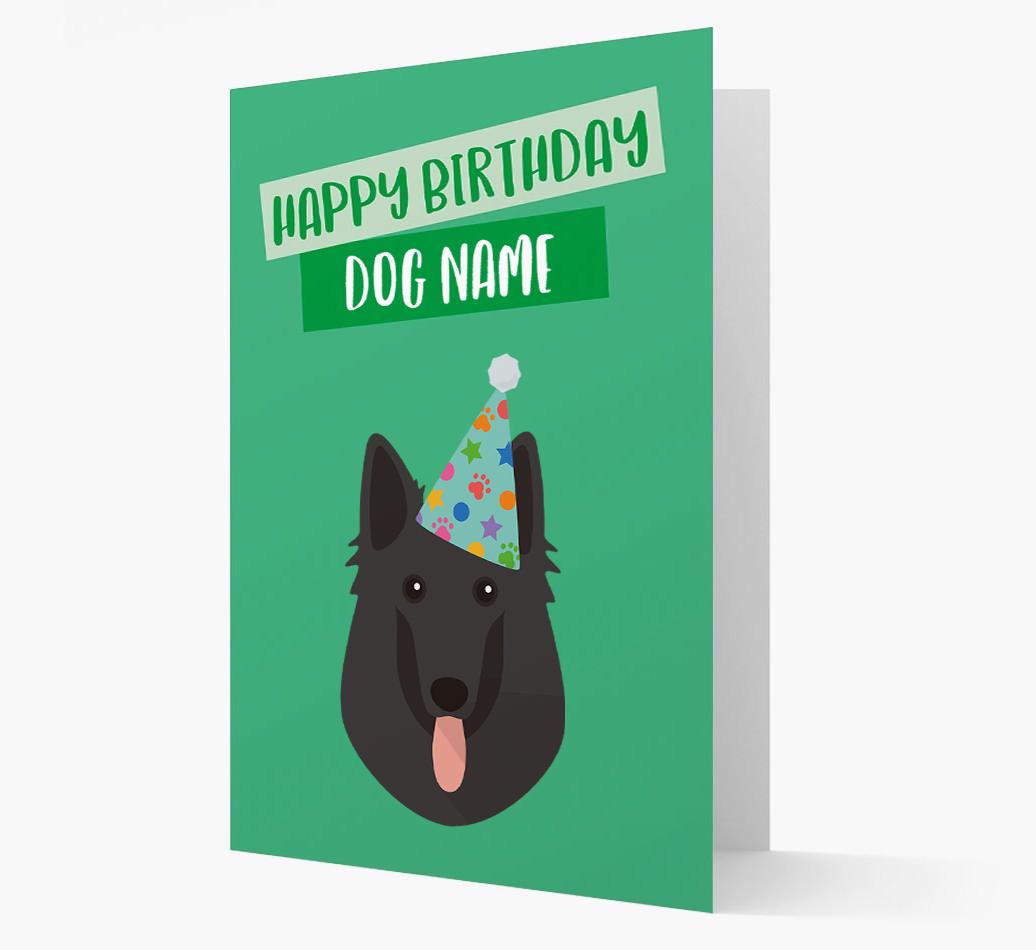 Personalized 'Happy Birthday {dogsName}' Card with {breedCommonName} Icon