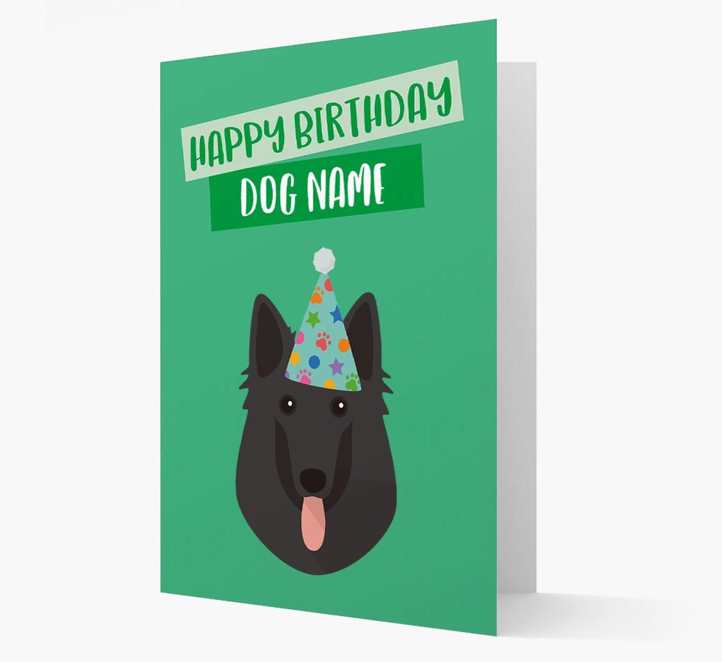 Personalized 'Happy Birthday {dogsName}' Card with {breedCommonName} Icon