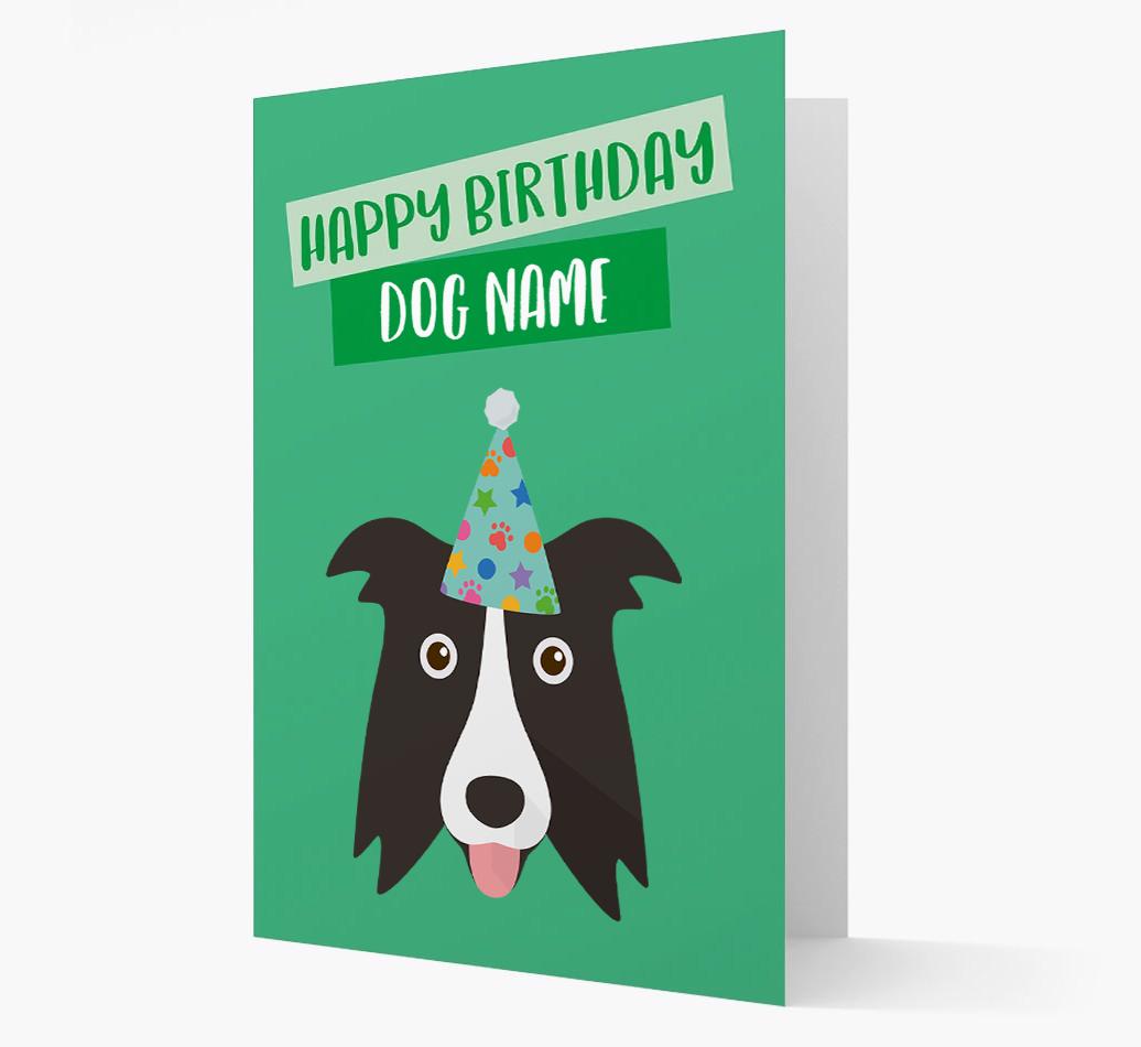 Personalized 'Happy Birthday {dogsName}' Card with {breedCommonName} Icon
