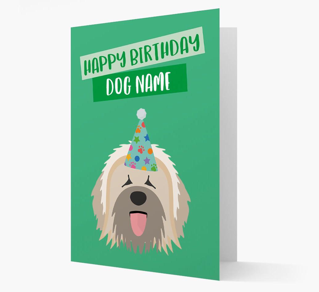 Personalized 'Happy Birthday {dogsName}' Card with {breedCommonName} Icon