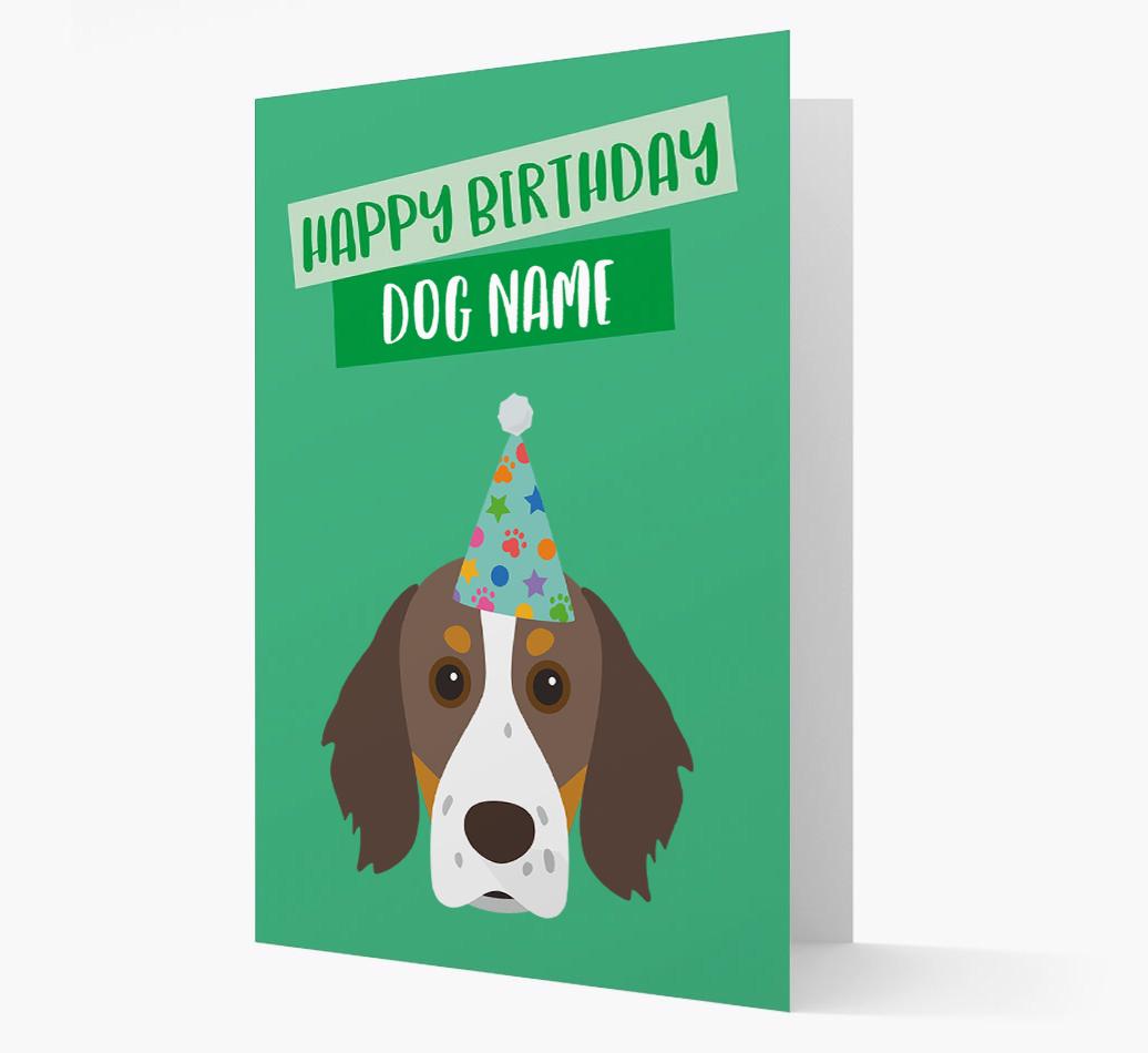 Personalized 'Happy Birthday {dogsName}' Card with {breedCommonName} Icon