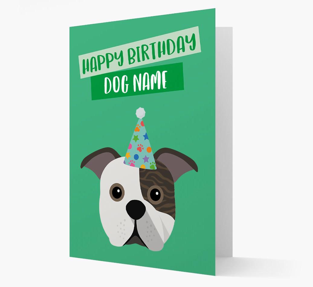 Personalized 'Happy Birthday {dogsName}' Card with {breedCommonName} Icon