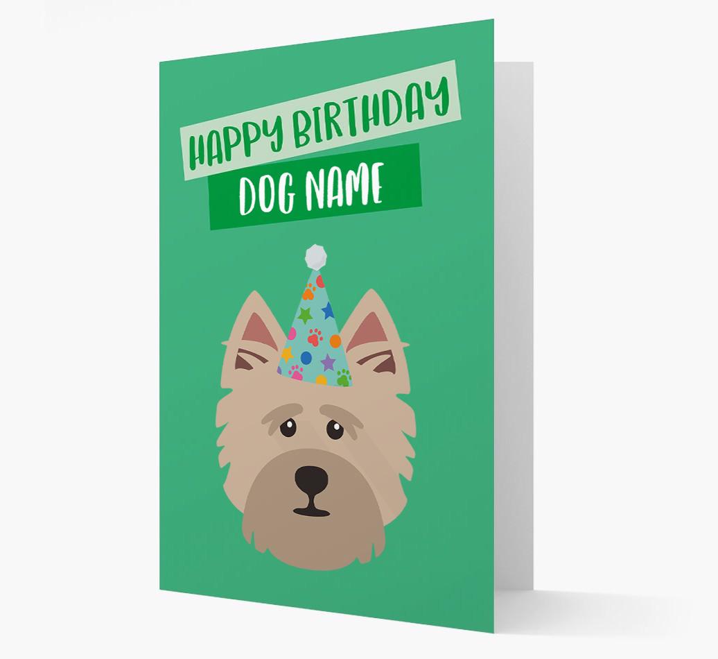 Personalized 'Happy Birthday {dogsName}' Card with {breedCommonName} Icon
