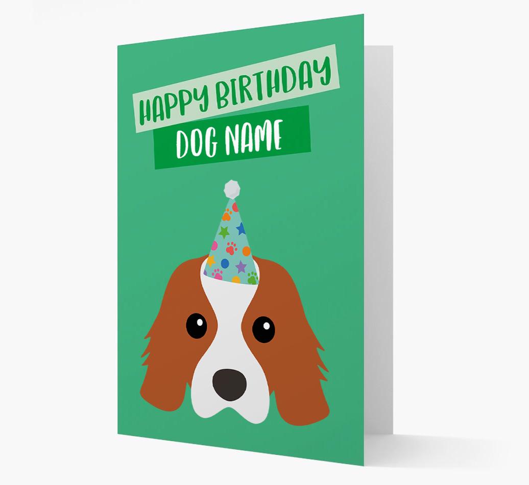 Personalized 'Happy Birthday {dogsName}' Card with {breedCommonName} Icon