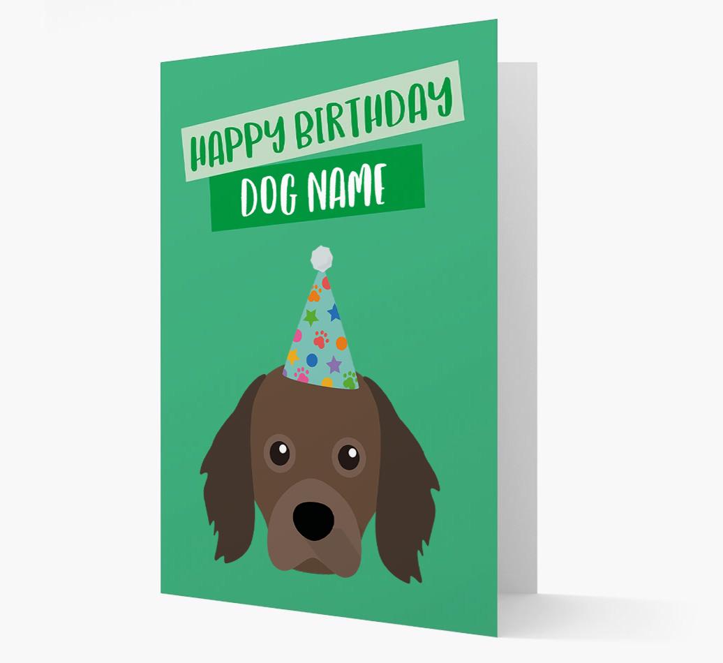 Personalized 'Happy Birthday {dogsName}' Card with {breedCommonName} Icon