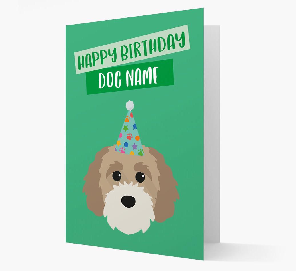 Personalized 'Happy Birthday {dogsName}' Card with {breedCommonName} Icon