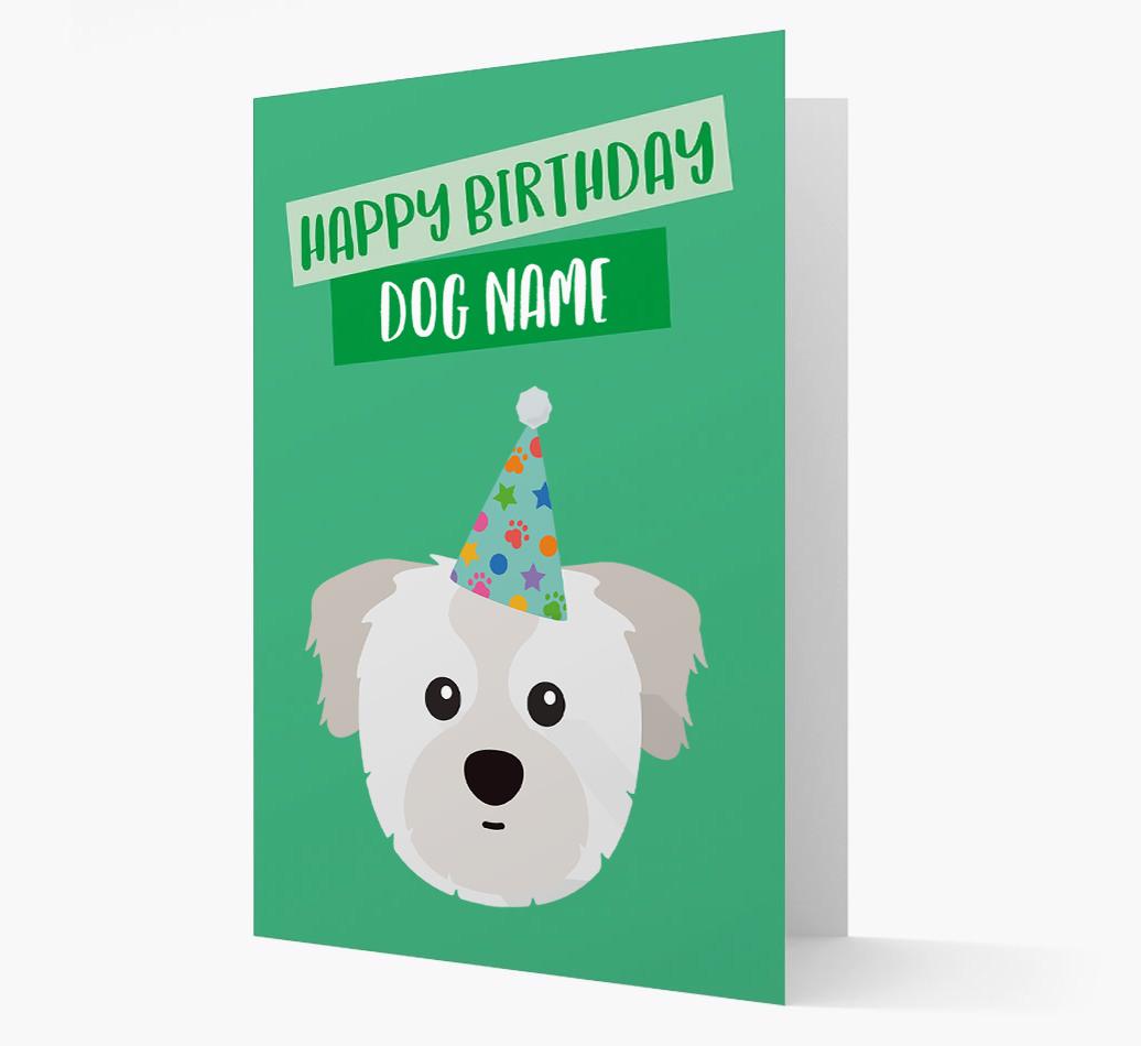Personalized 'Happy Birthday {dogsName}' Card with {breedCommonName} Icon