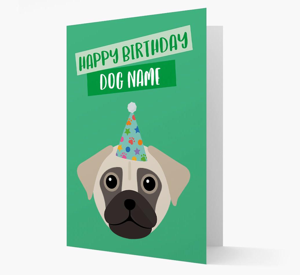 Personalized 'Happy Birthday {dogsName}' Card with {breedCommonName} Icon