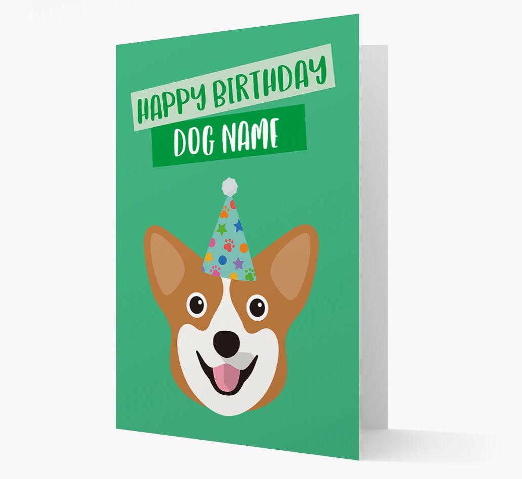 Personalized 'Happy Birthday {dogsName}' Card with {breedCommonName} Icon