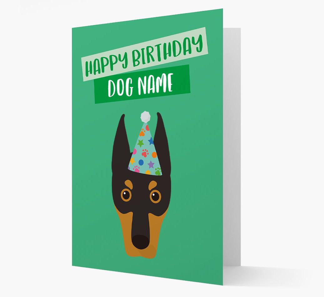 Personalized 'Happy Birthday {dogsName}' Card with {breedCommonName} Icon