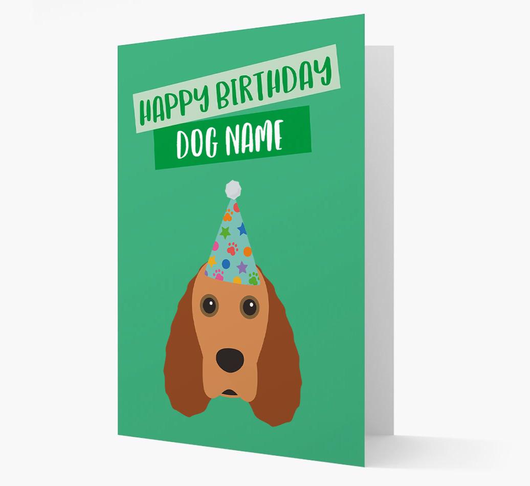 Personalized 'Happy Birthday {dogsName}' Card with {breedCommonName} Icon