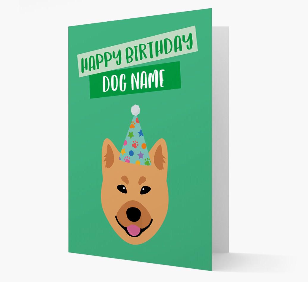 Personalized 'Happy Birthday {dogsName}' Card with {breedCommonName} Icon