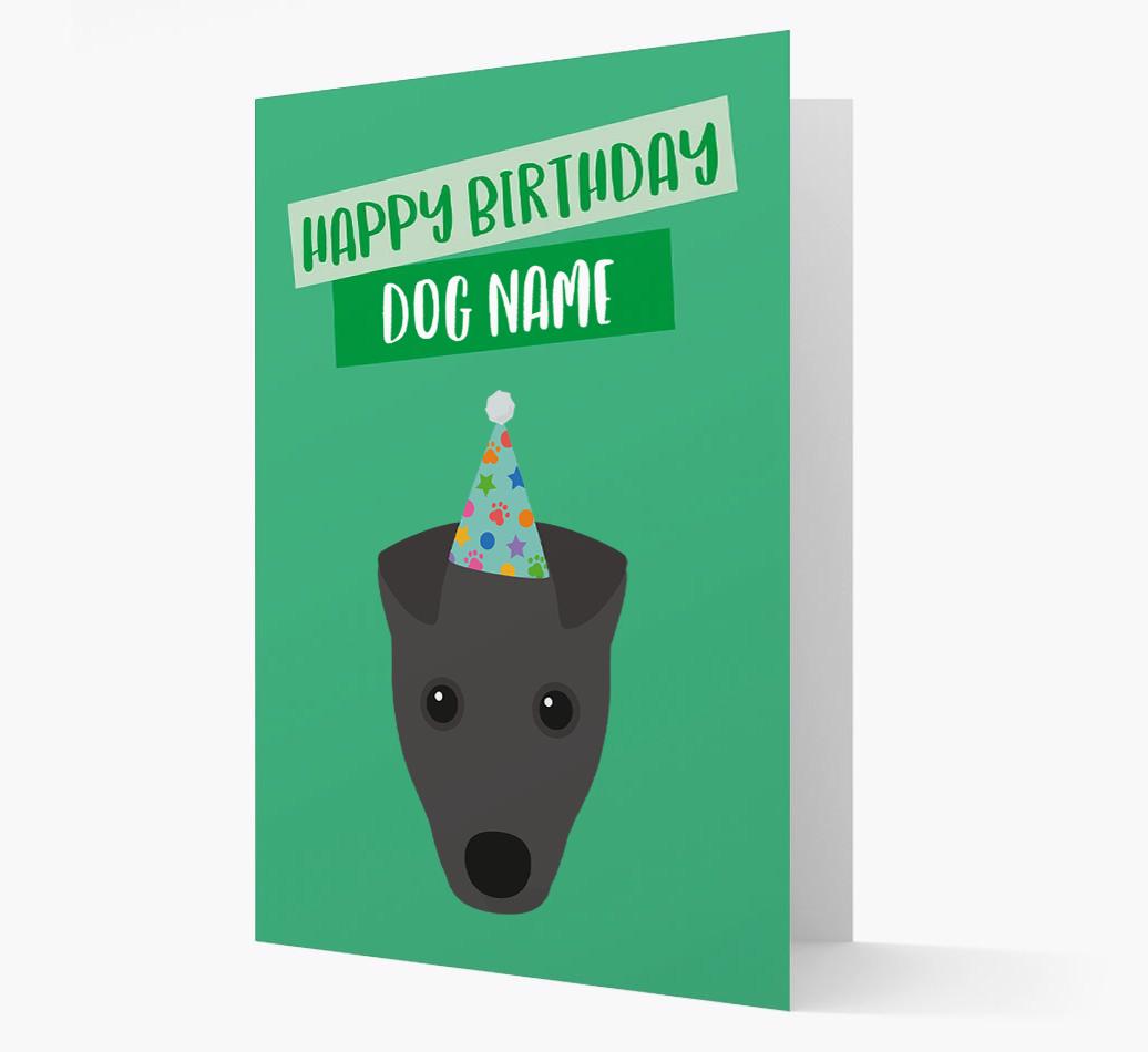 Personalized 'Happy Birthday {dogsName}' Card with {breedCommonName} Icon