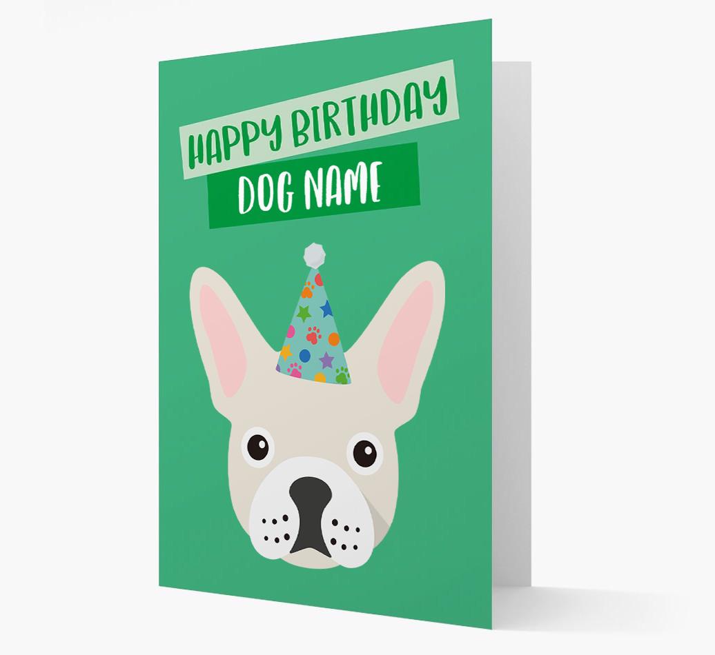 Personalized 'Happy Birthday {dogsName}' Card with {breedCommonName} Icon
