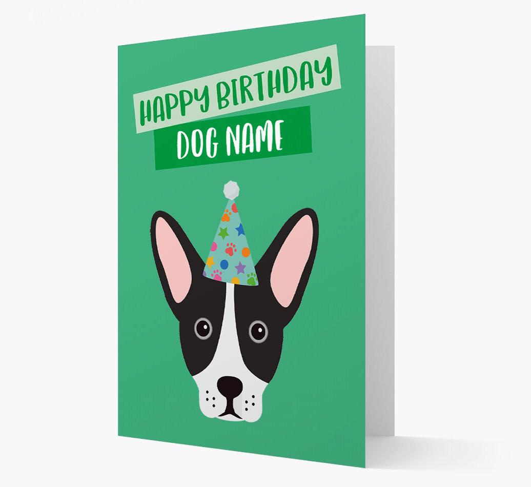Personalized 'Happy Birthday {dogsName}' Card with {breedCommonName} Icon