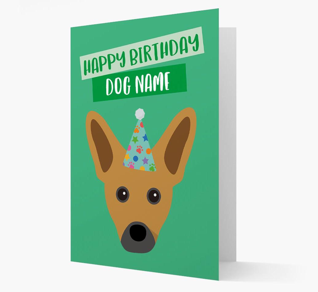 Personalized 'Happy Birthday {dogsName}' Card with {breedCommonName} Icon