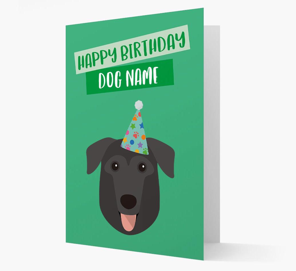 Personalized 'Happy Birthday {dogsName}' Card with {breedCommonName} Icon