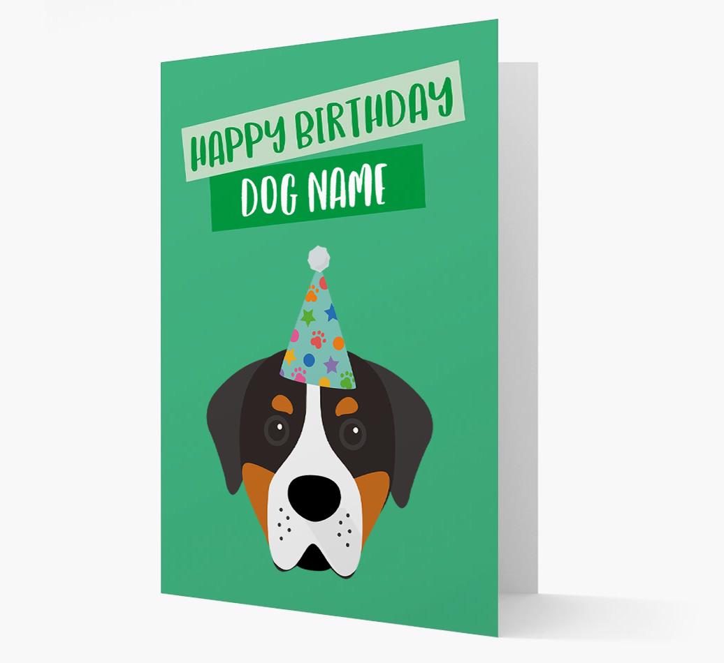 Personalized 'Happy Birthday {dogsName}' Card with {breedCommonName} Icon