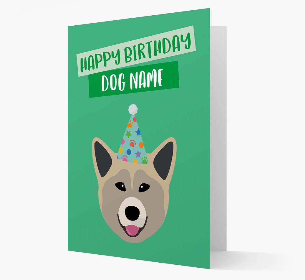 Personalized 'Happy Birthday {dogsName}' Card with {breedCommonName} Icon