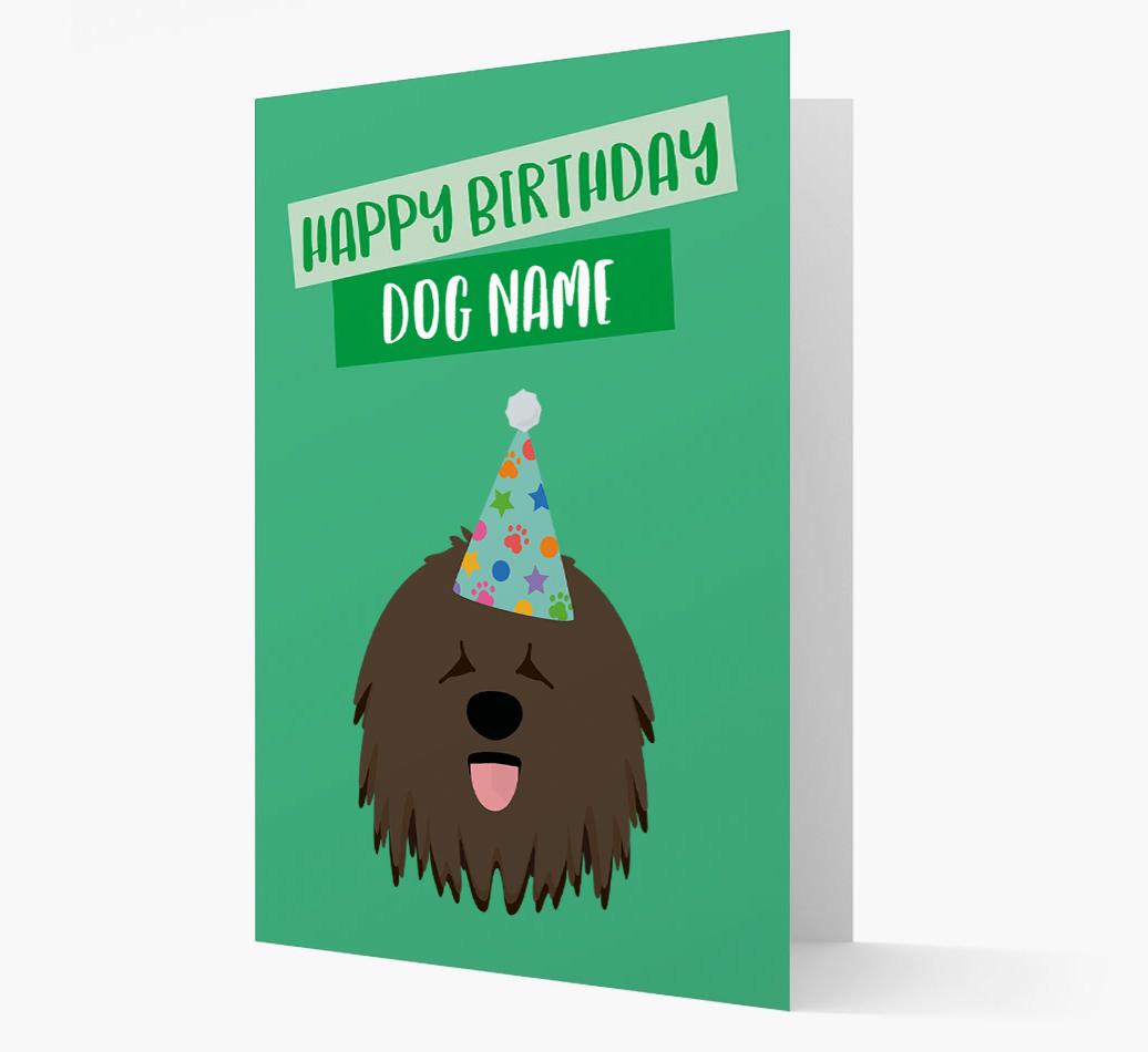Personalized 'Happy Birthday {dogsName}' Card with {breedCommonName} Icon