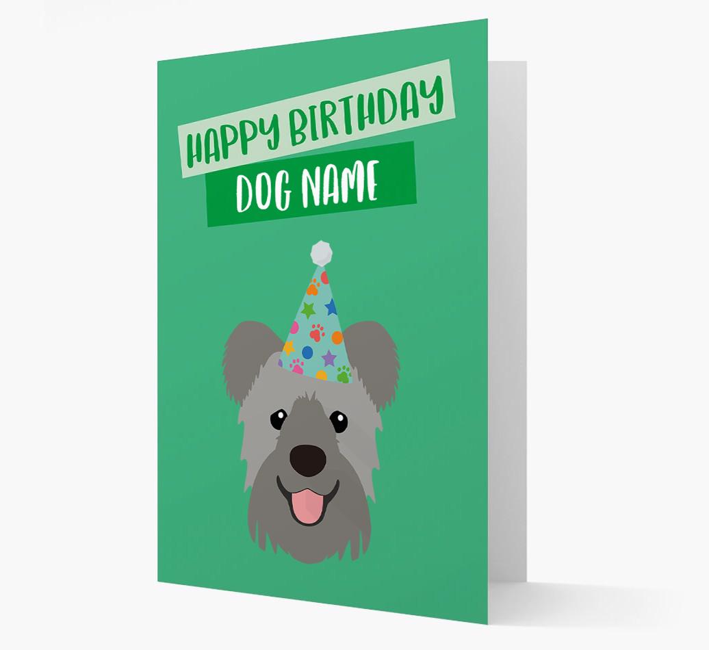Personalized 'Happy Birthday {dogsName}' Card with {breedCommonName} Icon