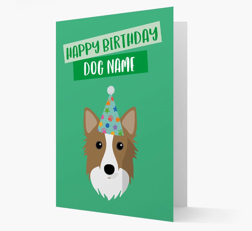 Personalized 'Happy Birthday {dogsName}' Card with {breedCommonName} Icon