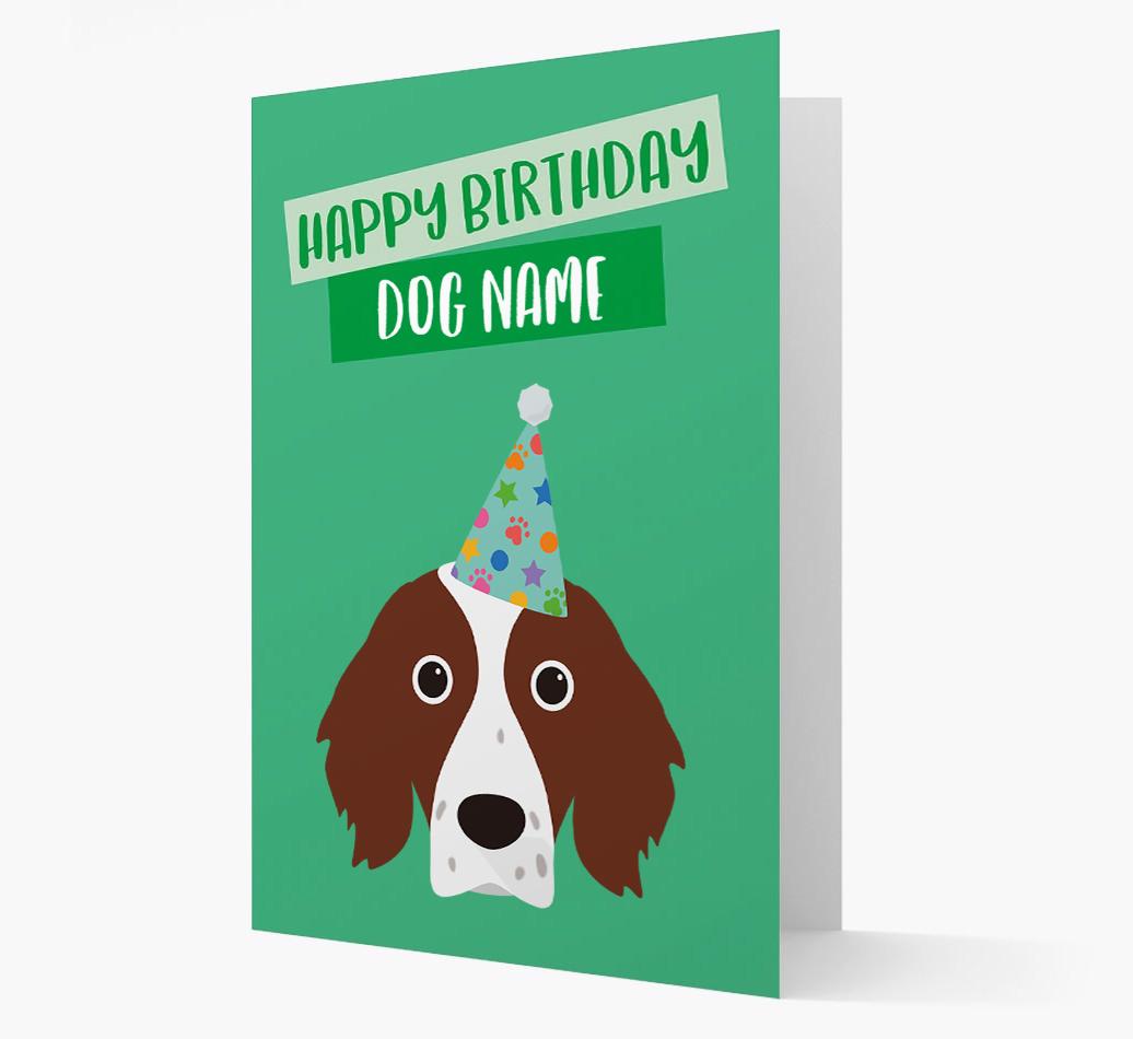 Personalized 'Happy Birthday {dogsName}' Card with {breedCommonName} Icon