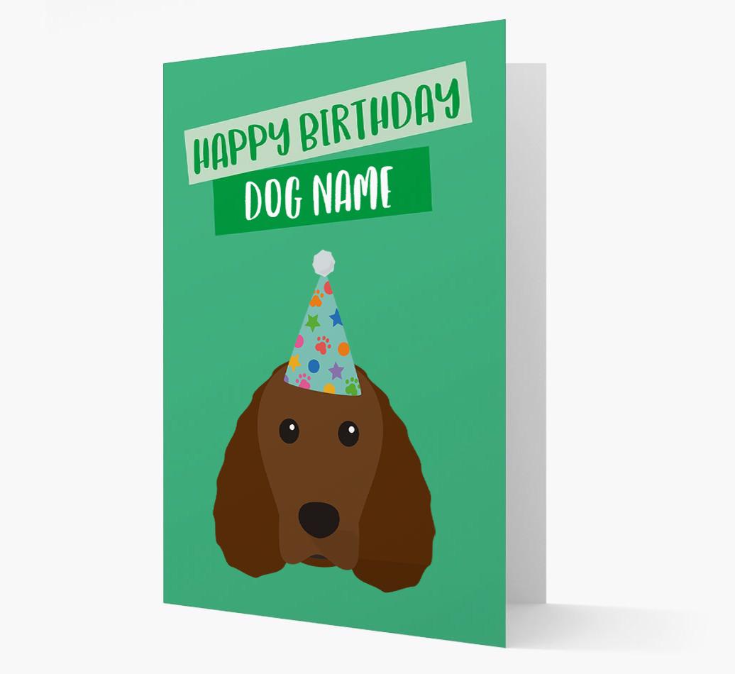 Personalized 'Happy Birthday {dogsName}' Card with {breedCommonName} Icon